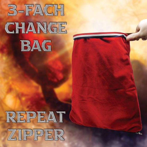 Change Bag 3-Fach Repeat mit Reißverschluss in rot