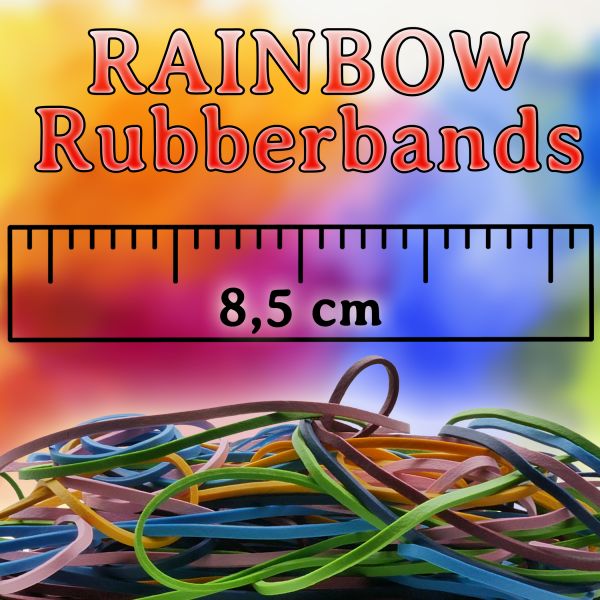 Rainbow Rubber Bands Size#19